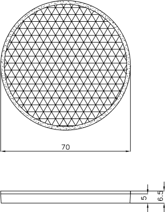 Catarifrangente adesivo arancione Ø 60mm confezione da 10 pezzi - 2