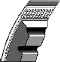 Cinghia trapezoidale standard in gomma telata AVX10mm 950 adattabile al riferimento originale Fiat 4975233 - 2