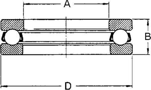 Cuscinetto assiale a sfere tipo mod. 51206 - 2