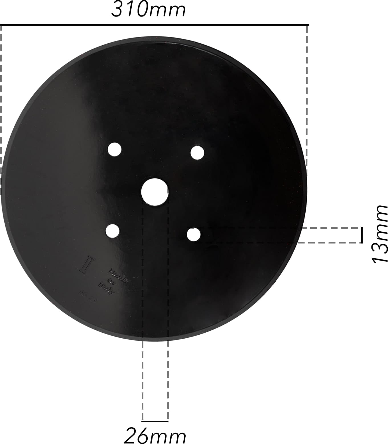 Disco per avanvomere Ø 310mm con foro 26mm - 4