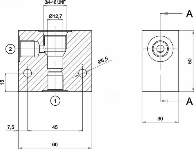 Corpo in alluminio per valvole elettriche a 2 vie - 2