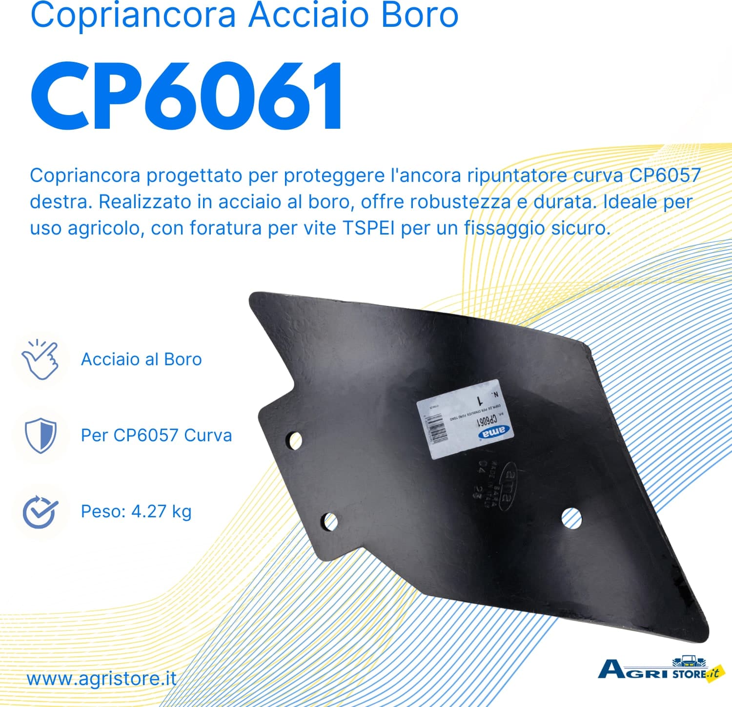 Copriancora a un foro per ancora ripuntatore curva dx - 6
