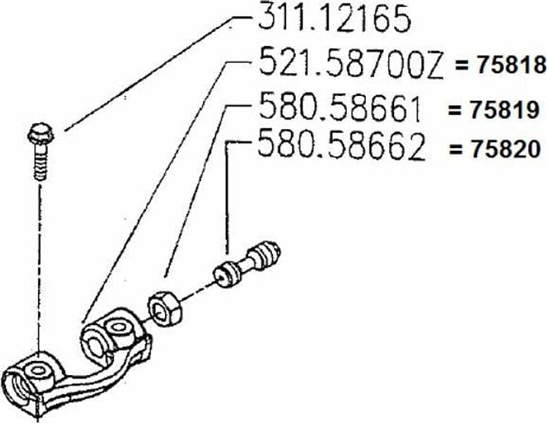 Attacco lama falciatrice adattabile al riferimento originale BCS 52158700Z - 3