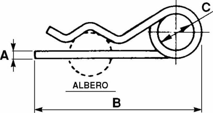Coppiglia doppio giro ø 4x99mm confezione da 50 pezzi - 2