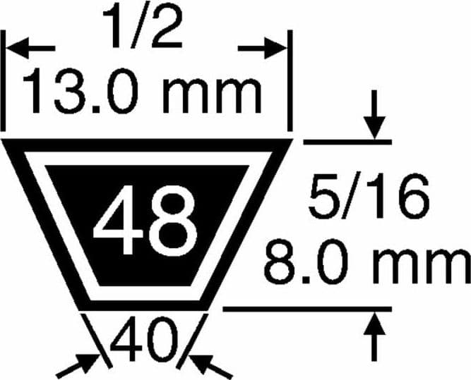 Cinghia trapezoidale 4L 76" - 5
