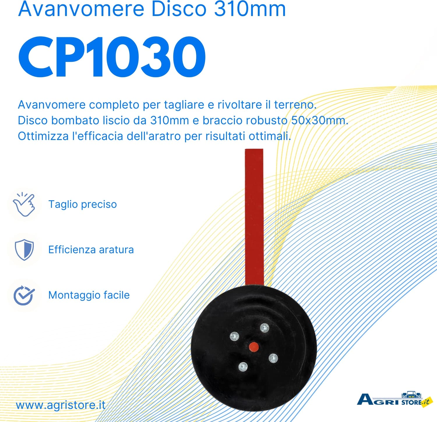 Avanvomere completo con disco 310mm e braccio 500x300mm - 6