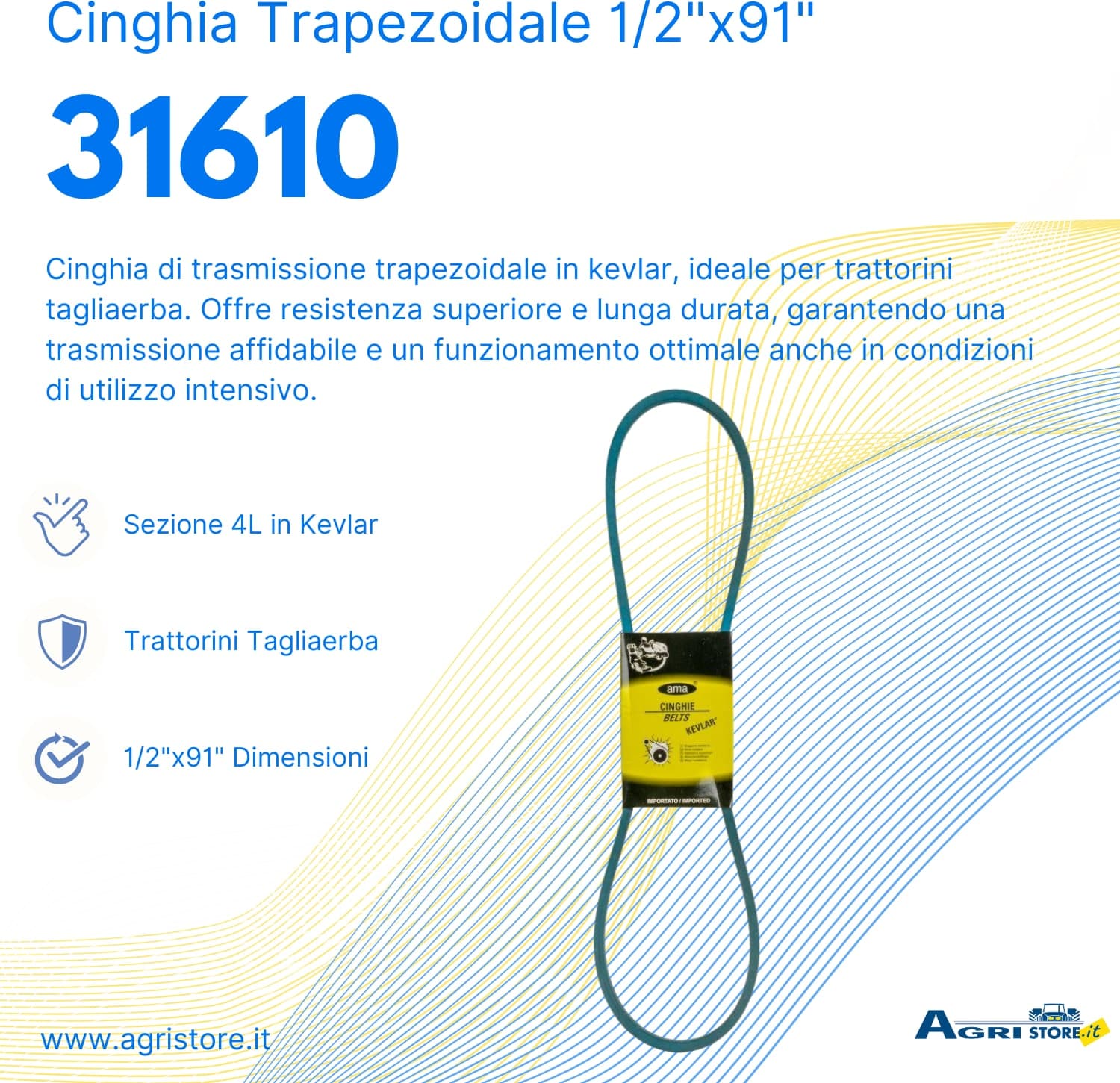 Cinghia trapezoidale 4L 91" - 5