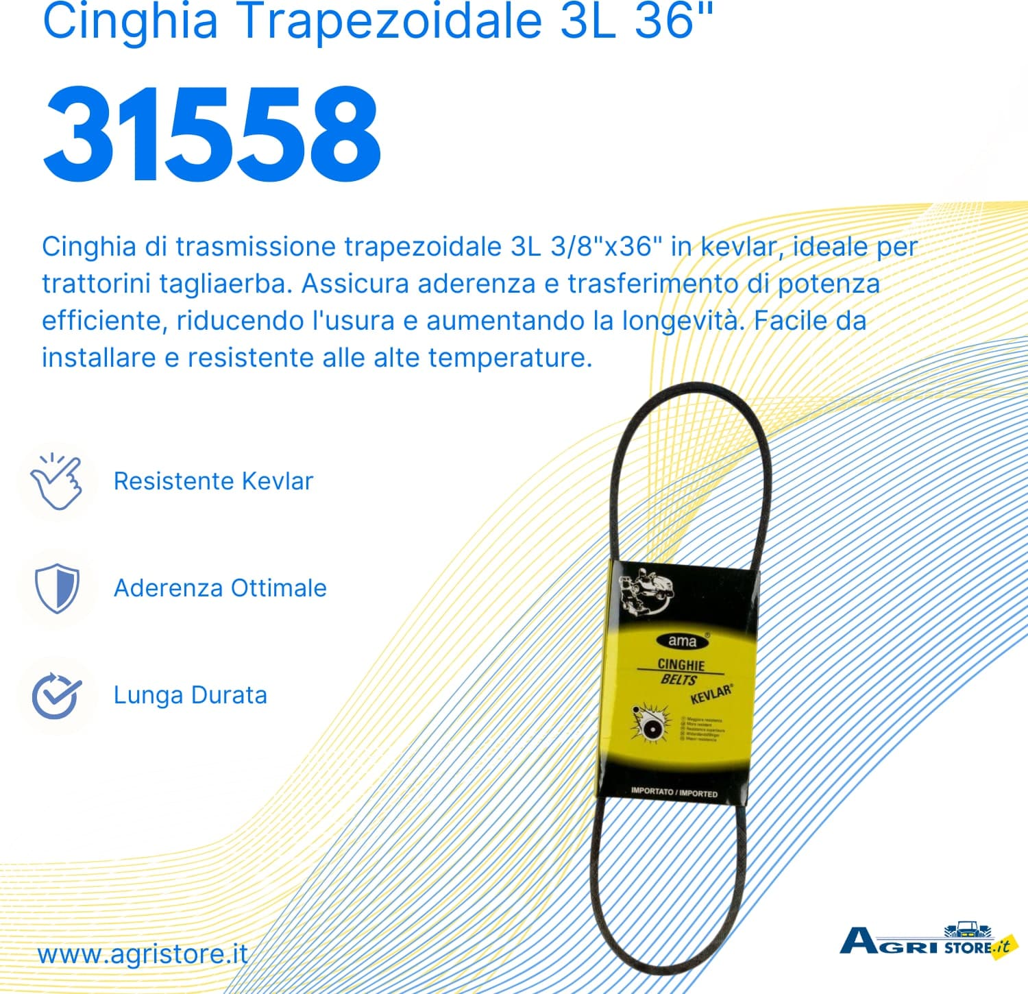 Cinghia trapezoidale 3L 36" - 5