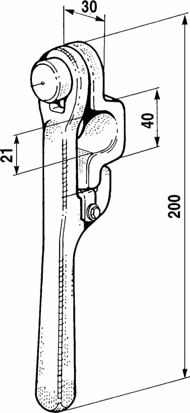 Chiusura universale trilaterale Ø 21mm - 2