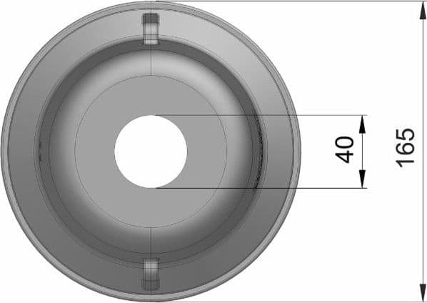 Controcuffia di plastica ø165 lunghezza 110mm - 2
