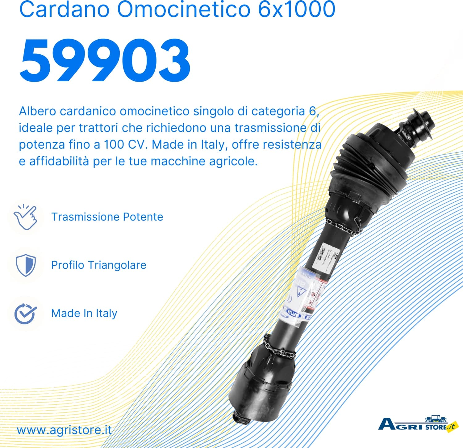 Cardano omocinetico singolo 6x1000 Quality line - 6