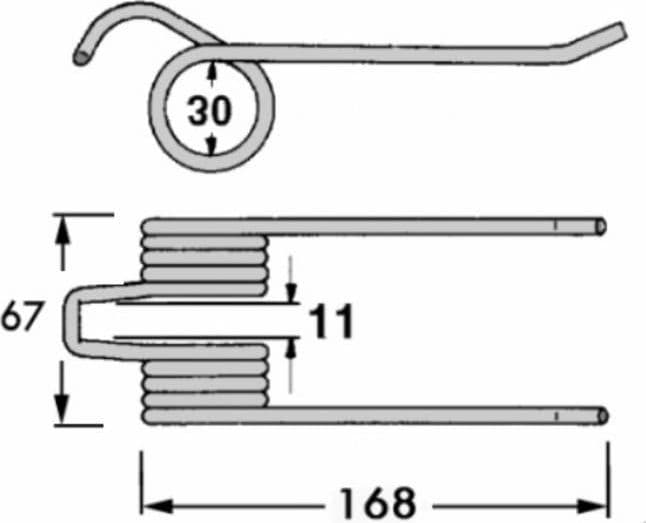 Dente Pick-Up Gallignani 8876521 Filo 5 L 168 confezione da 3 pezzi - 6