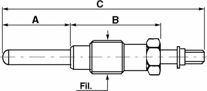 Candeletta preriscaldamento 24V compatibile Fiat 4122453 - 2