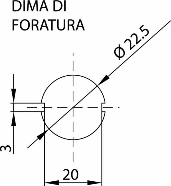 Commutatore luci 12V 4 posizioni con avvisatore acustico dima 22,5mm - 7