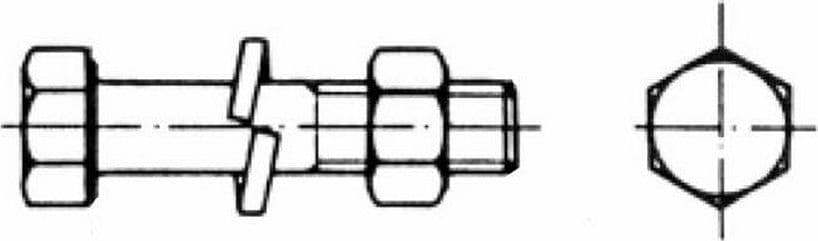 Bullone testa esagonale M12x35x1,5mm confezione da 25 pezzi - 3