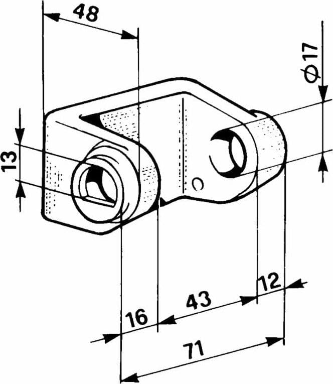 Cavallotto stopped sinistro Ø 13mm confezione da 3 pezzi - 2