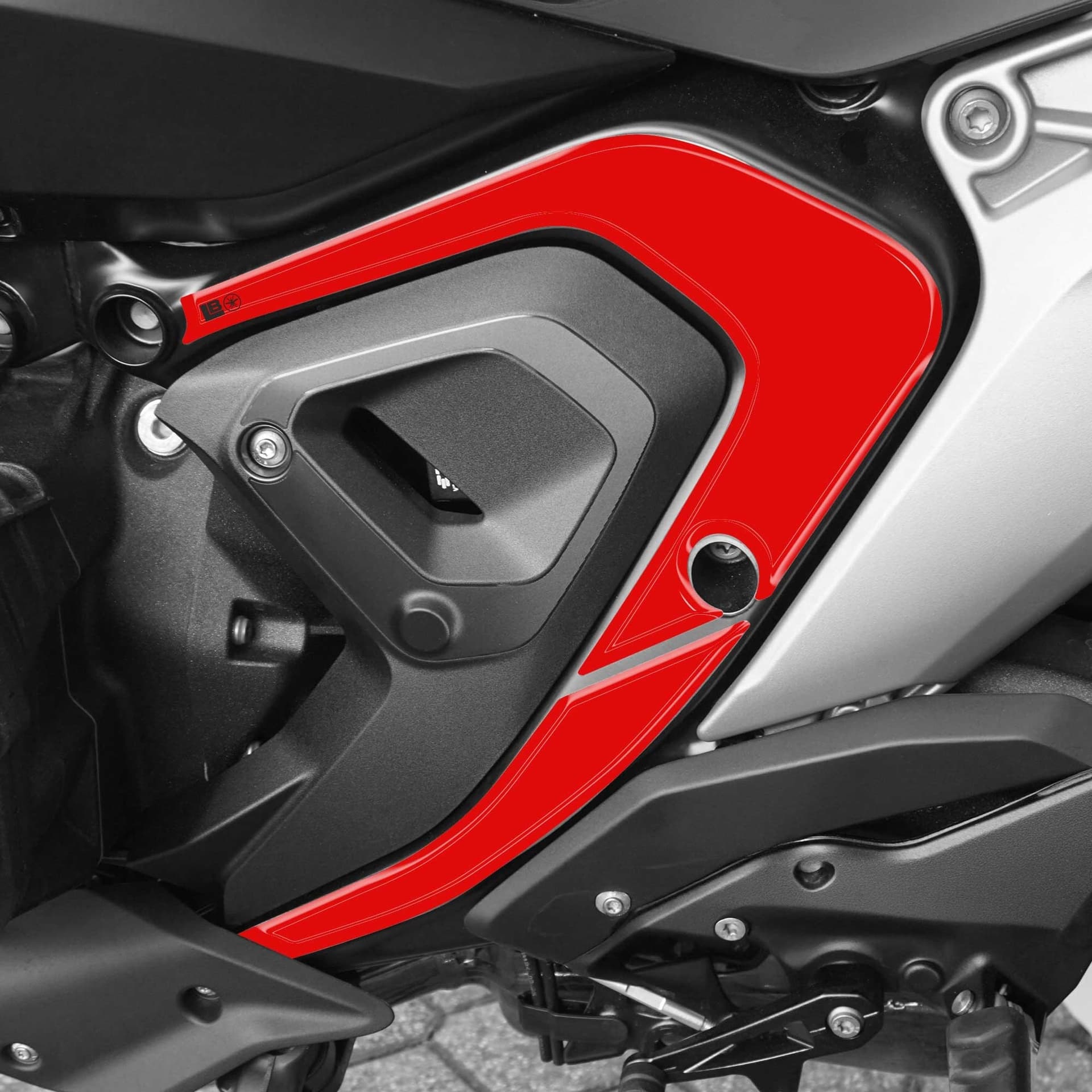 Protezioni Superiori Zona Telaio Adesivi 3D compatibili con BMW R1300R RS - 21