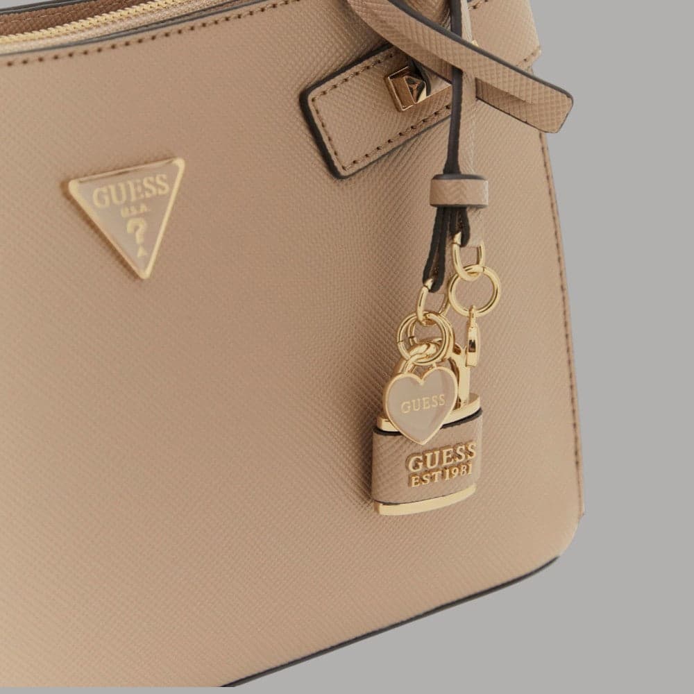 Guess Borsa a Mano Serenova in Saffiano con Charm Rimovibili - 8