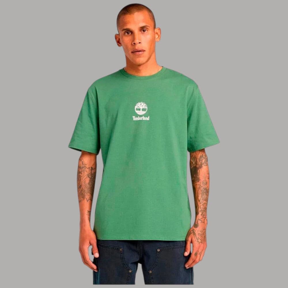 T-shirt Timberland Cotone Autentica con Logo Stampato in T-shirt Prodotti di Classe - Nocera Superiore, commercioVirtuoso.it