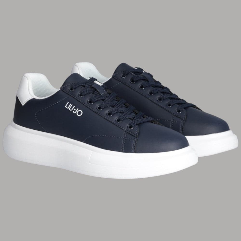 Scarpe Liu Jo Uomo Blu/Bianche in Pelle con Suola Bold in Sneaker casual Prodotti di Classe - Nocera Superiore, commercioVirtuoso.it