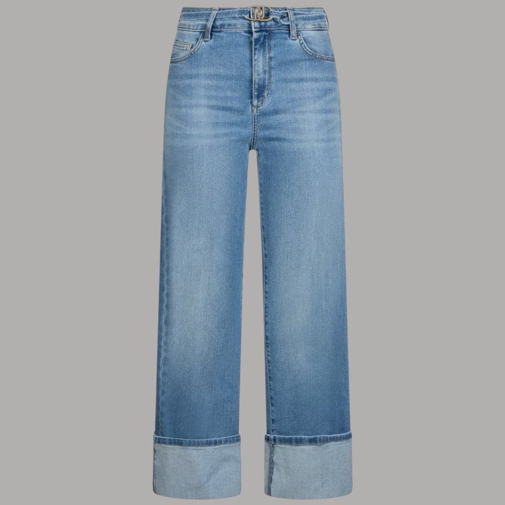 Liu Jo Jeans Flare Vita Alta con Cintura Logo Monogram - 6