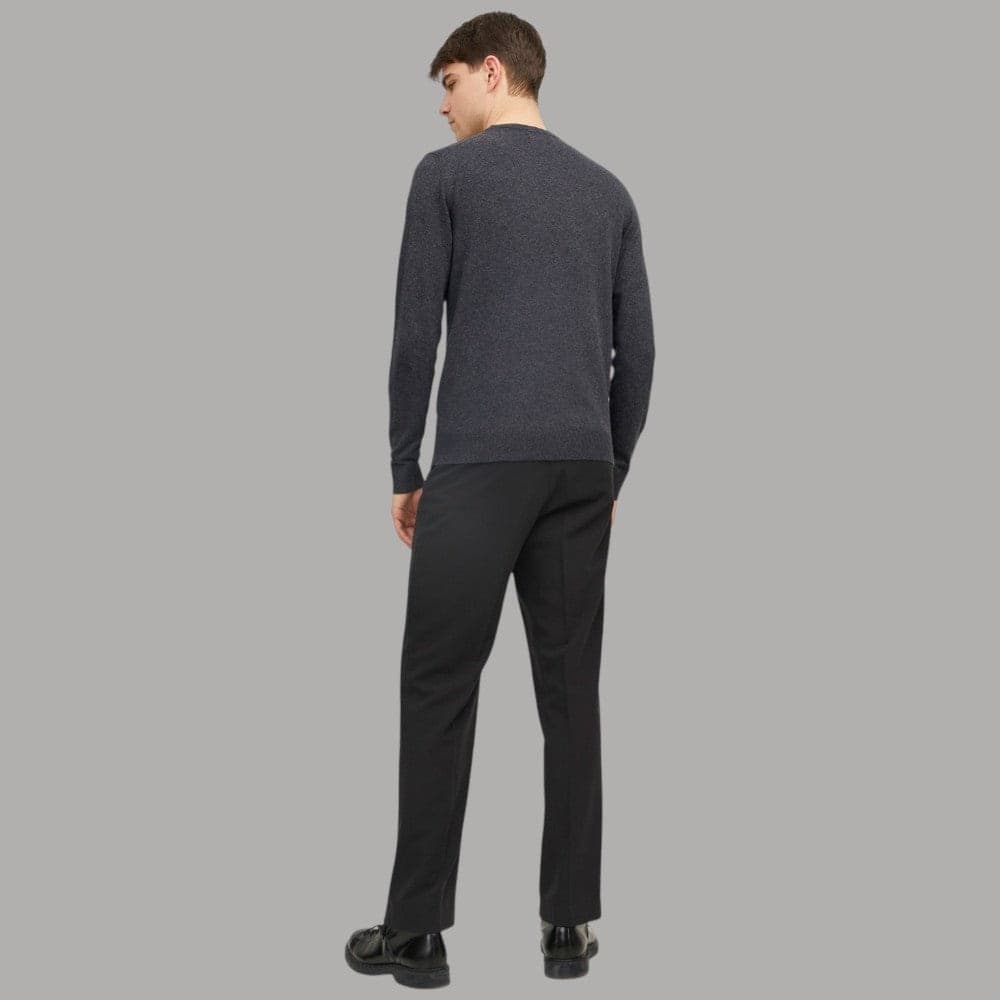 Pullover Uomo Grigio Melange Jack Jones, Girocollo Aderente in Maglioni Prodotti di Classe - Nocera Superiore, commercioVirtuoso.it