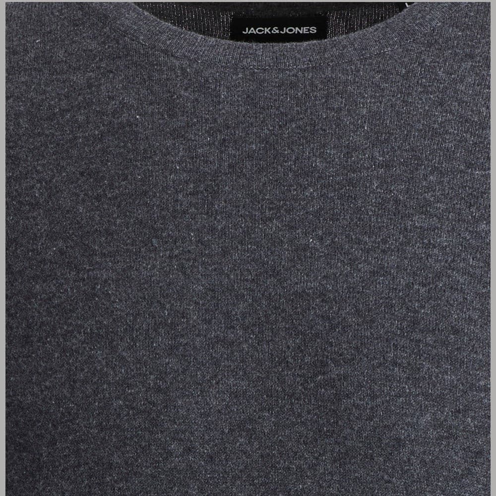 Pullover Uomo Grigio Melange Jack Jones, Girocollo Aderente in Maglioni Prodotti di Classe - Nocera Superiore, commercioVirtuoso.it