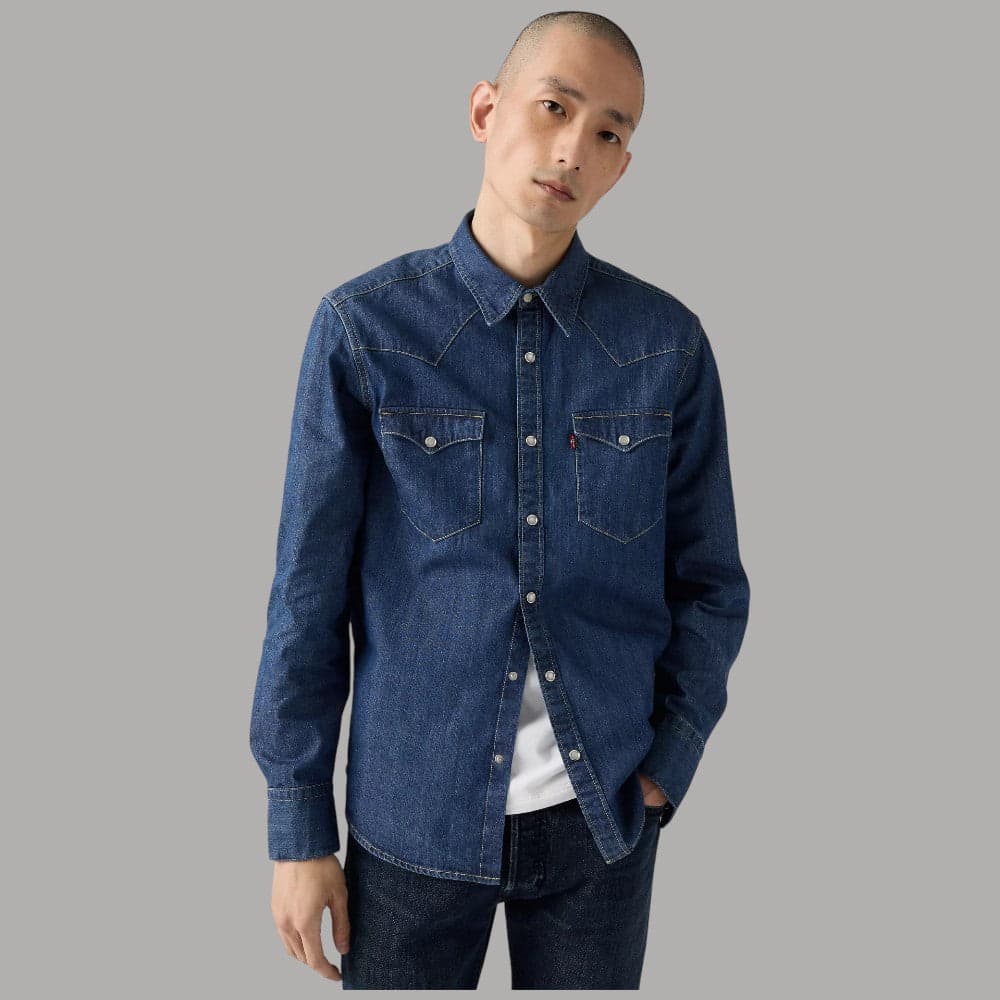 Camicia in Jeans Levi's Western Barstow Denim 100% Cotone in Camicie casual Prodotti di Classe - Nocera Superiore, commercioVirtuoso.it