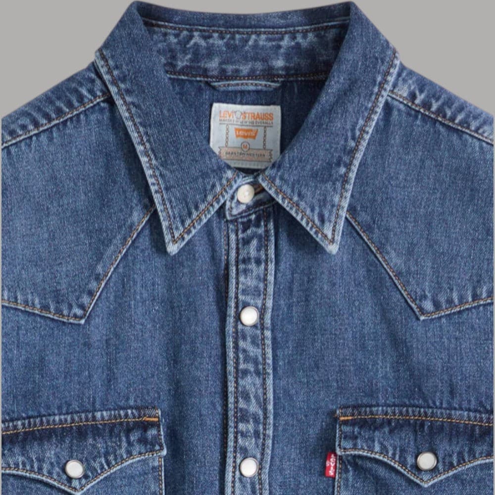 Camicia in Jeans Levi's Western Barstow Denim 100% Cotone in Camicie casual Prodotti di Classe - Nocera Superiore, commercioVirtuoso.it