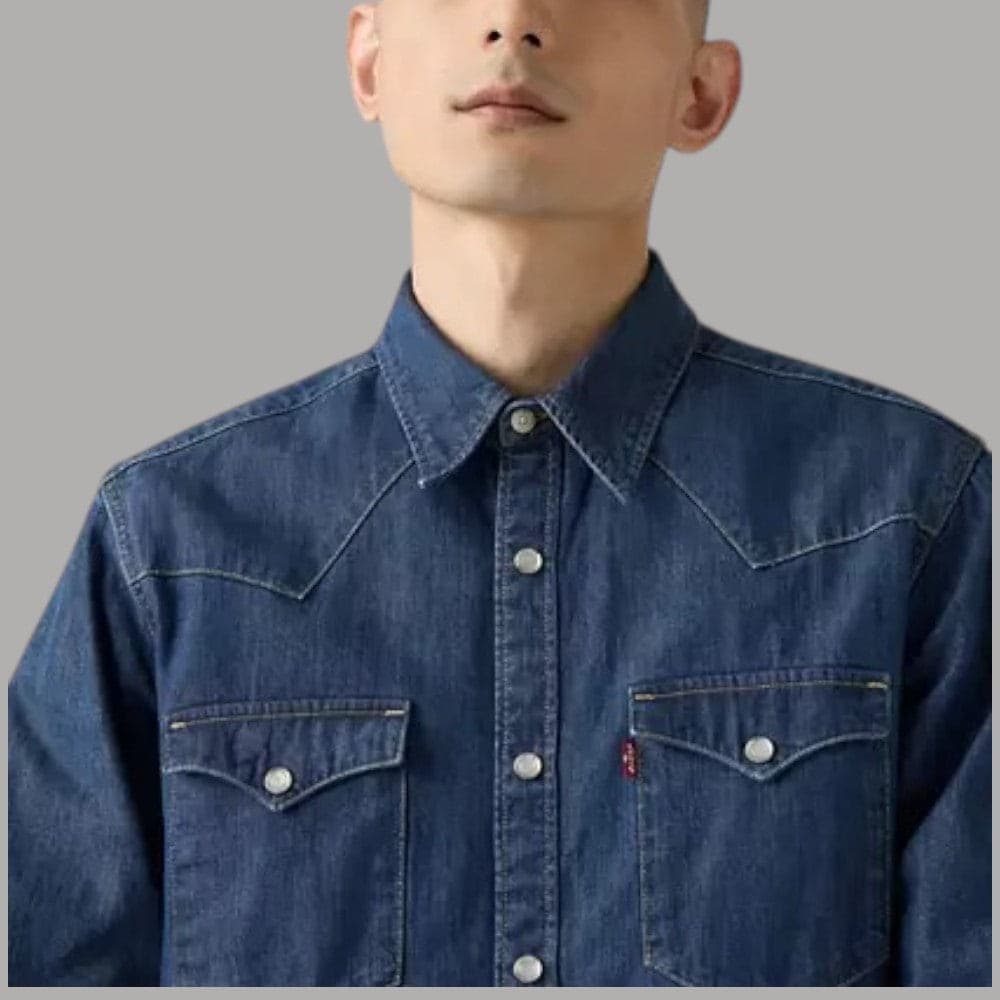 Camicia in Jeans Levi's Western Barstow Denim 100% Cotone in Camicie casual Prodotti di Classe - Nocera Superiore, commercioVirtuoso.it