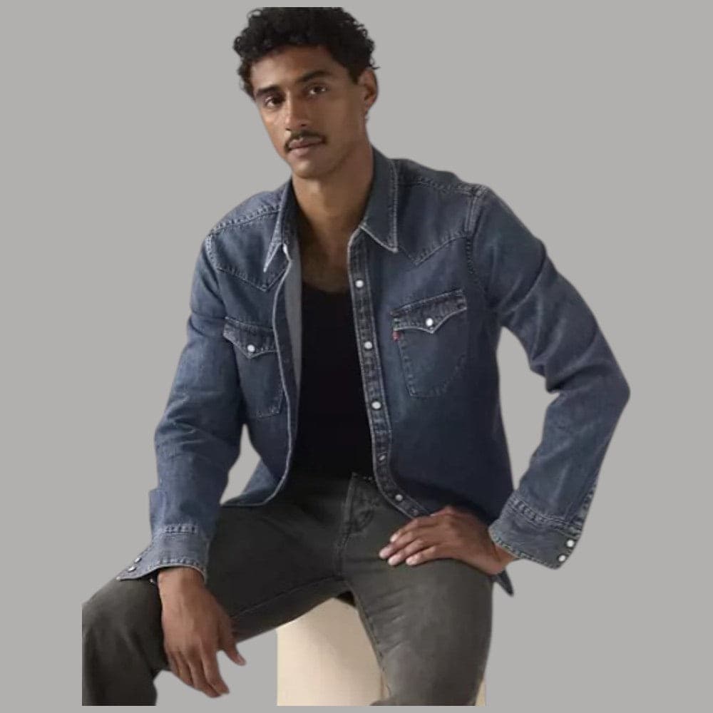 Camicia in Jeans Levi's Western Barstow Denim 100% Cotone in Camicie casual Prodotti di Classe - Nocera Superiore, commercioVirtuoso.it