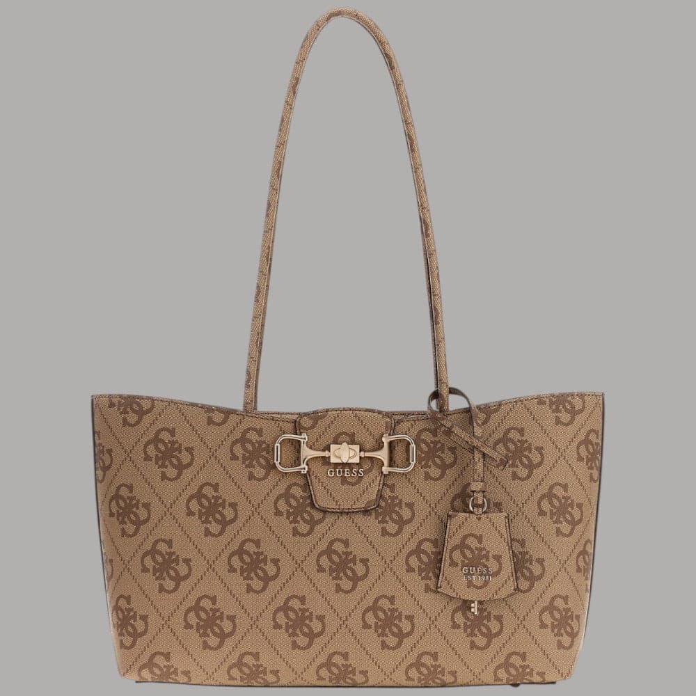 Guess Borsa a Spalla Karnilla Marrone 3 Scomparti Elegante e Pratica - 4