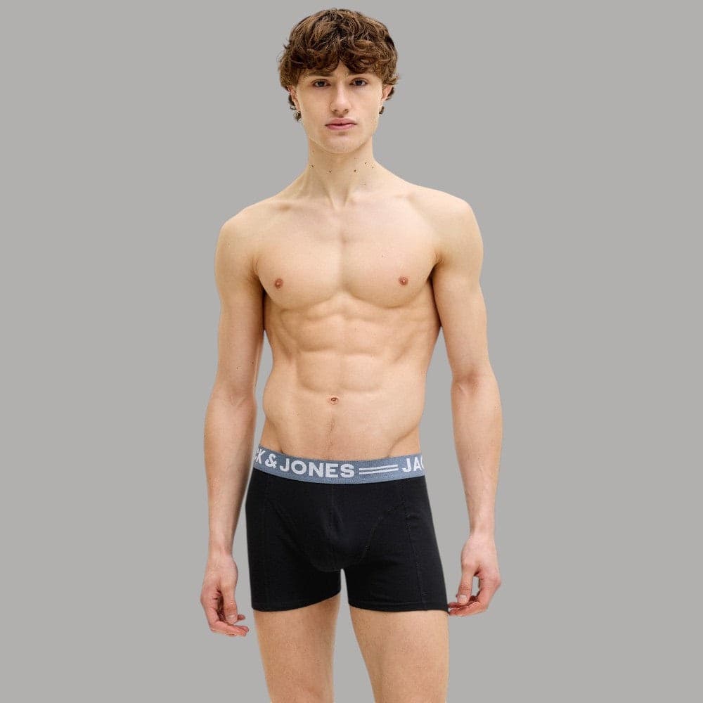 Pacco 3 Boxer Uomo Jack & Jones in Cotone Nero Elastico in Boxer Prodotti di Classe - Nocera Superiore, commercioVirtuoso.it