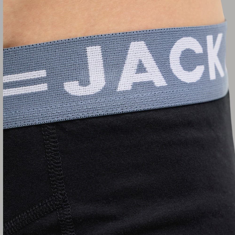 Pacco 3 Boxer Uomo Jack & Jones in Cotone Nero Elastico in Boxer Prodotti di Classe - Nocera Superiore, commercioVirtuoso.it