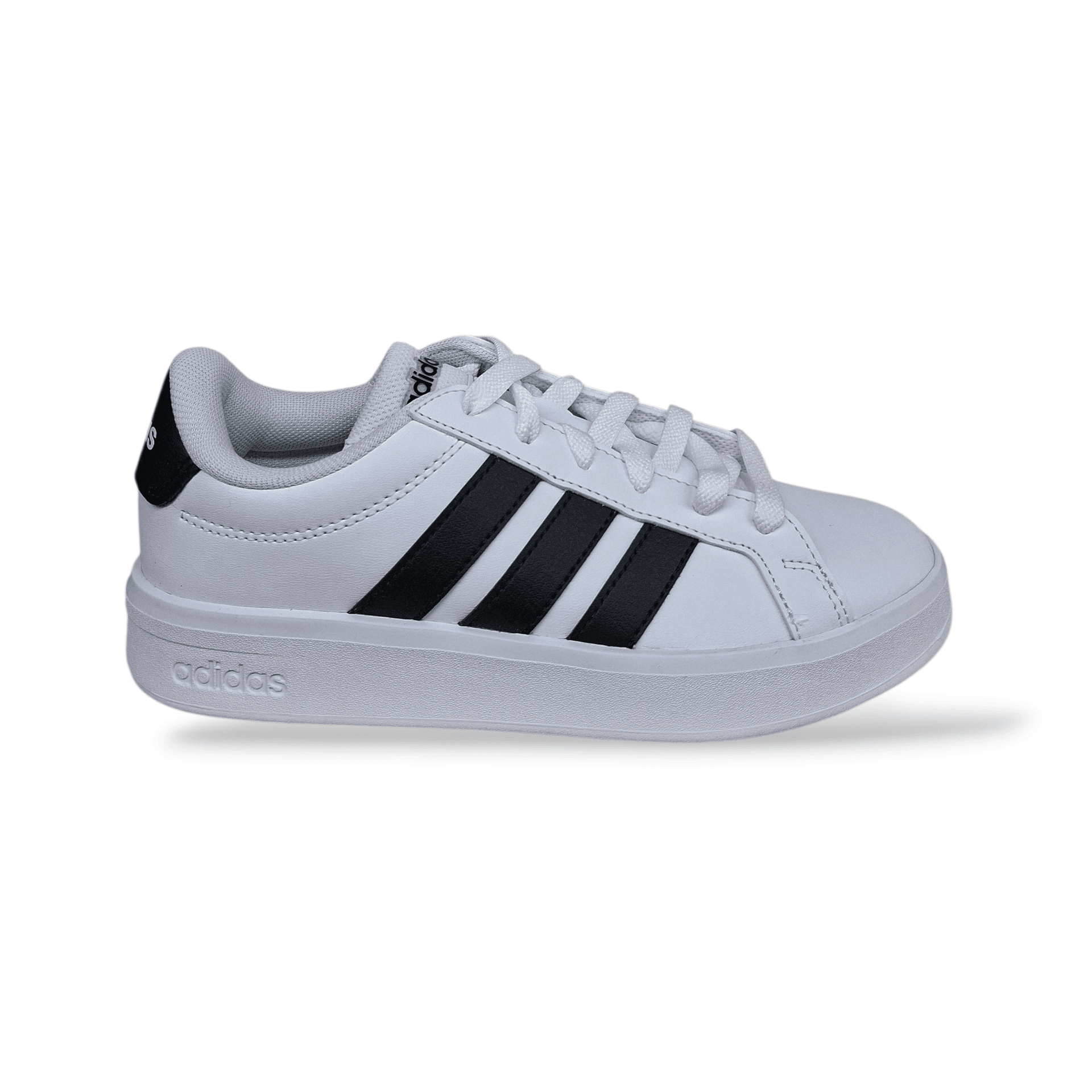 Sneakers ragazzo Adidas Grand Court 3.0 bianco nero pelle - 7