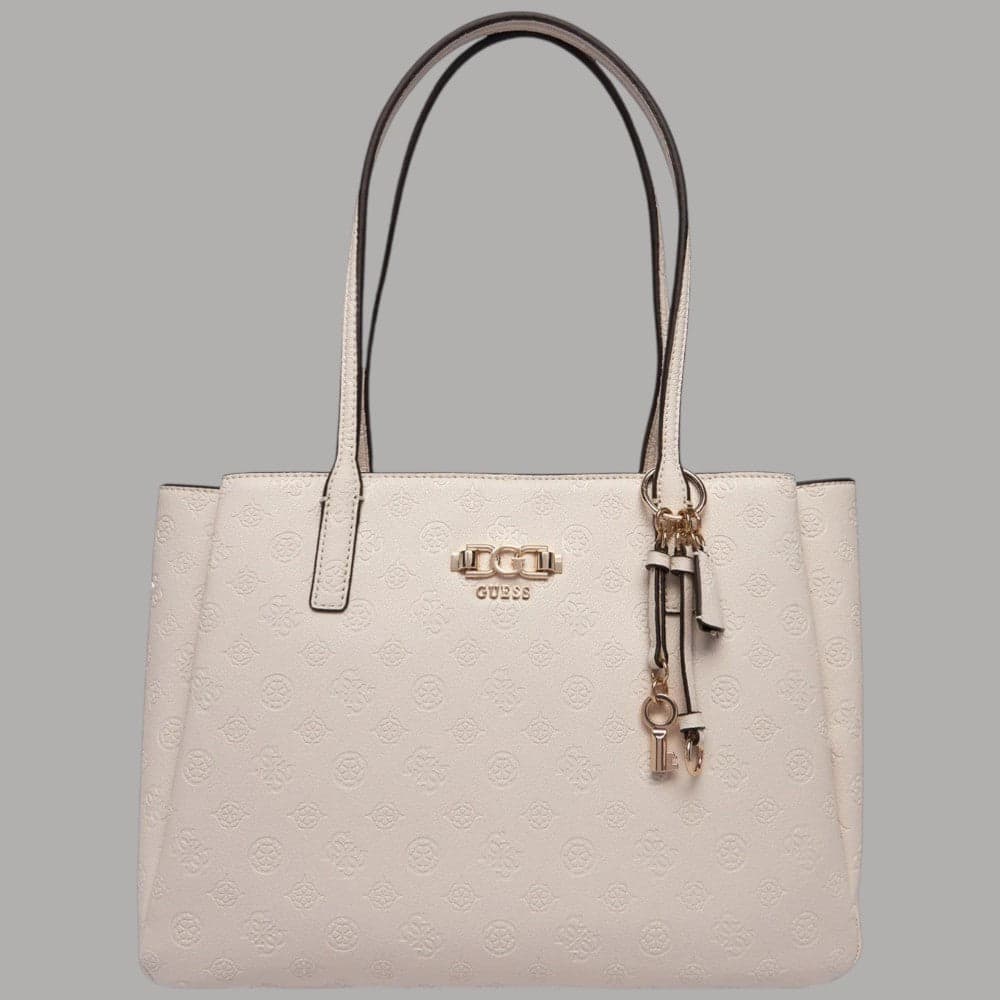 Guess Borsa Shopping Anise con 3 Scomparti Logo Peoni e Zip Stone - 6