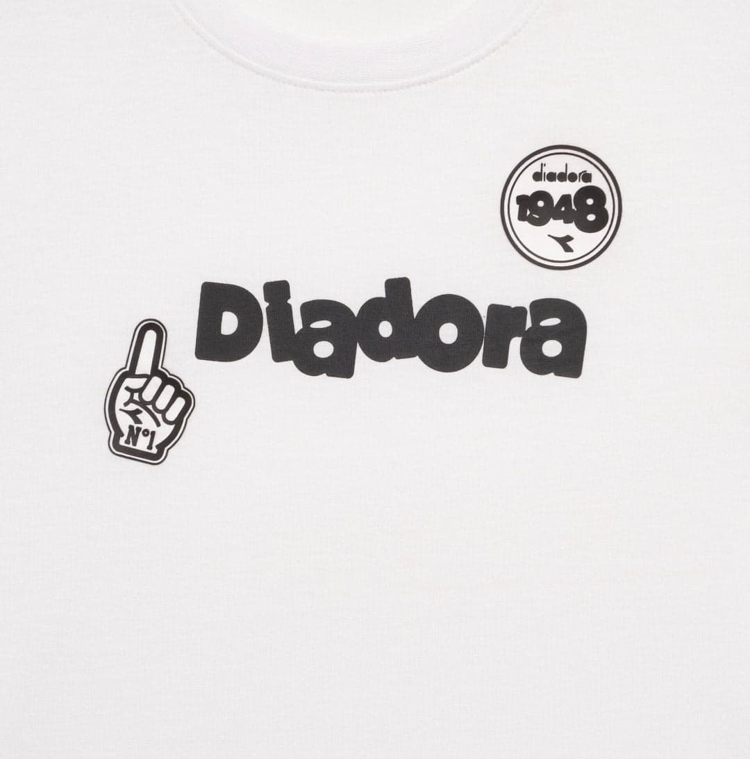 T-shirt Diadora Bambino Bianca con Logo - Collezione PE2026 - 2