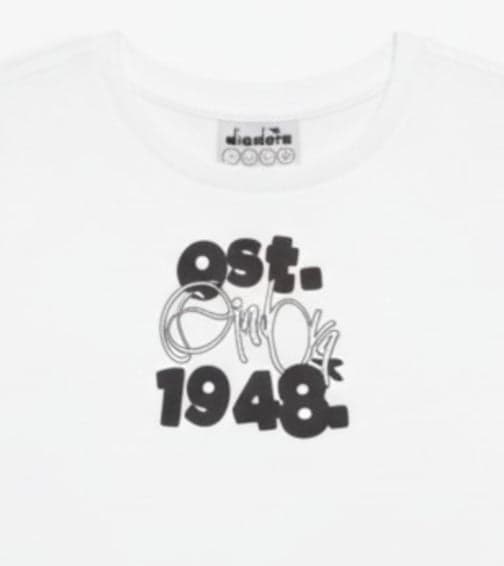 T-shirt Diadora Bambina Bianca con Logo - Collezione PE2026 in Autocategorizzazione Scarpetteria Gica - Trani, commercioVirtuoso.it