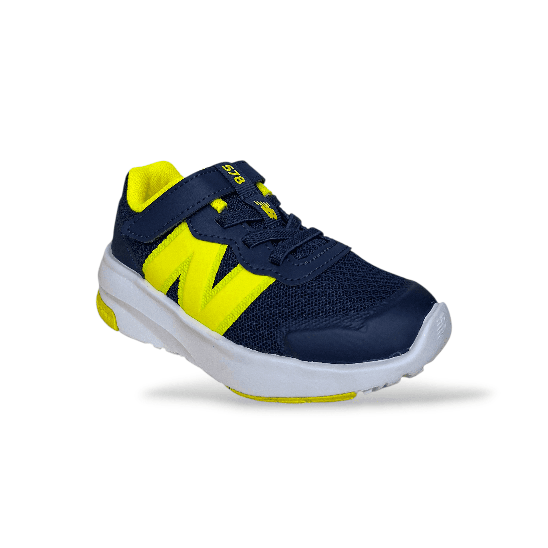 Sneakers bambino New Balance 578 blue gialle velcro laccio elastico in Ballerine Scarpetteria Gica - Trani, commercioVirtuoso.it