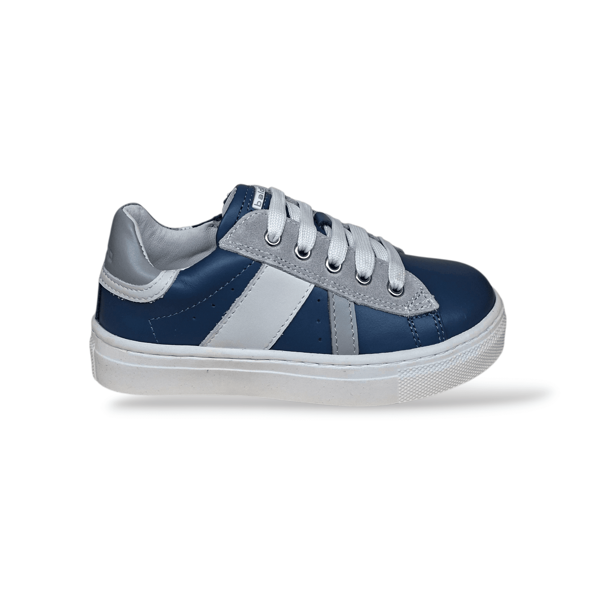 Sneakers Bambino Balducci Butter Pelle Blu Grigio Made in Italy - 6