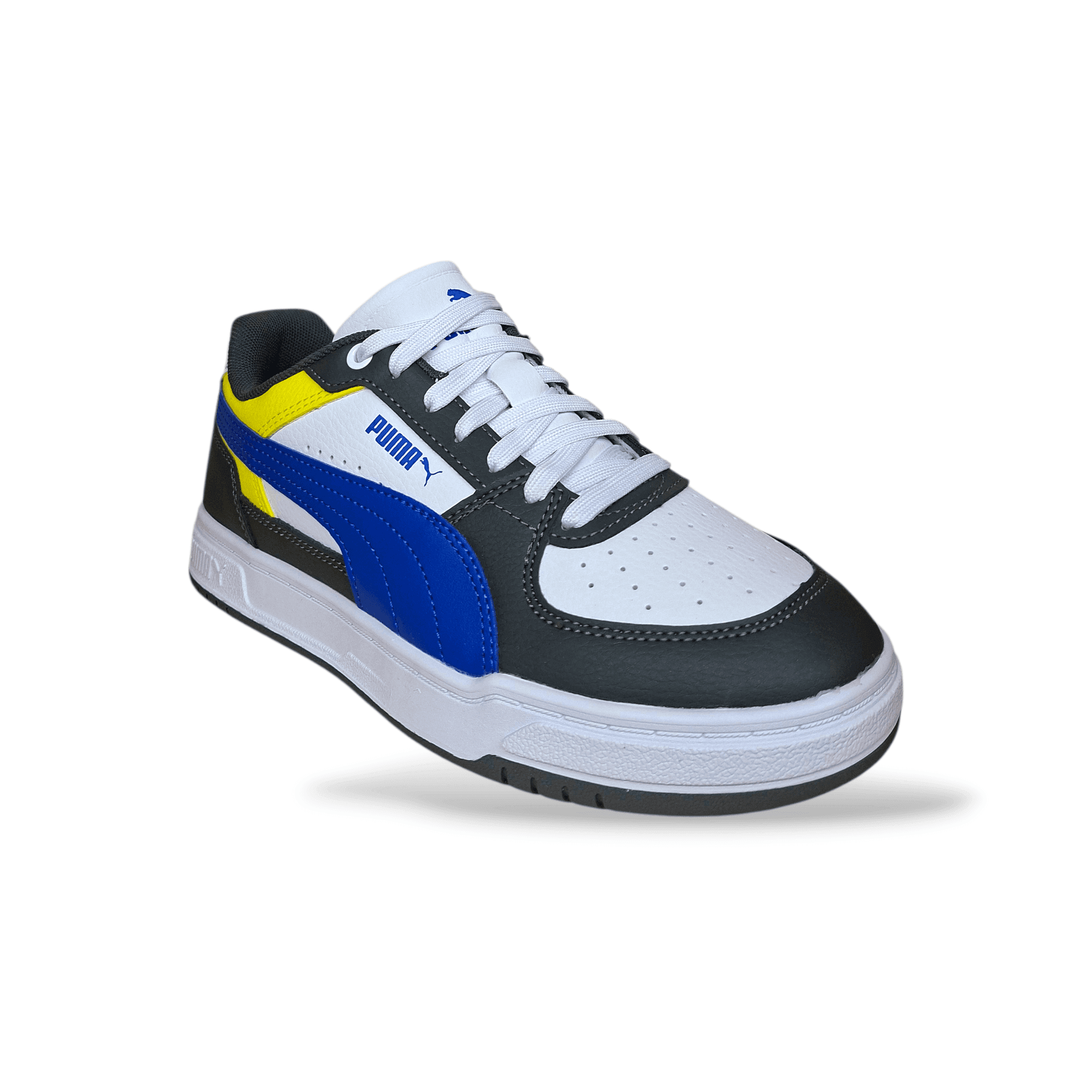 Sneakers bambino PUMA Caven blu nero bianco giallo con lacci in Ballerine Scarpetteria Gica - Trani, commercioVirtuoso.it