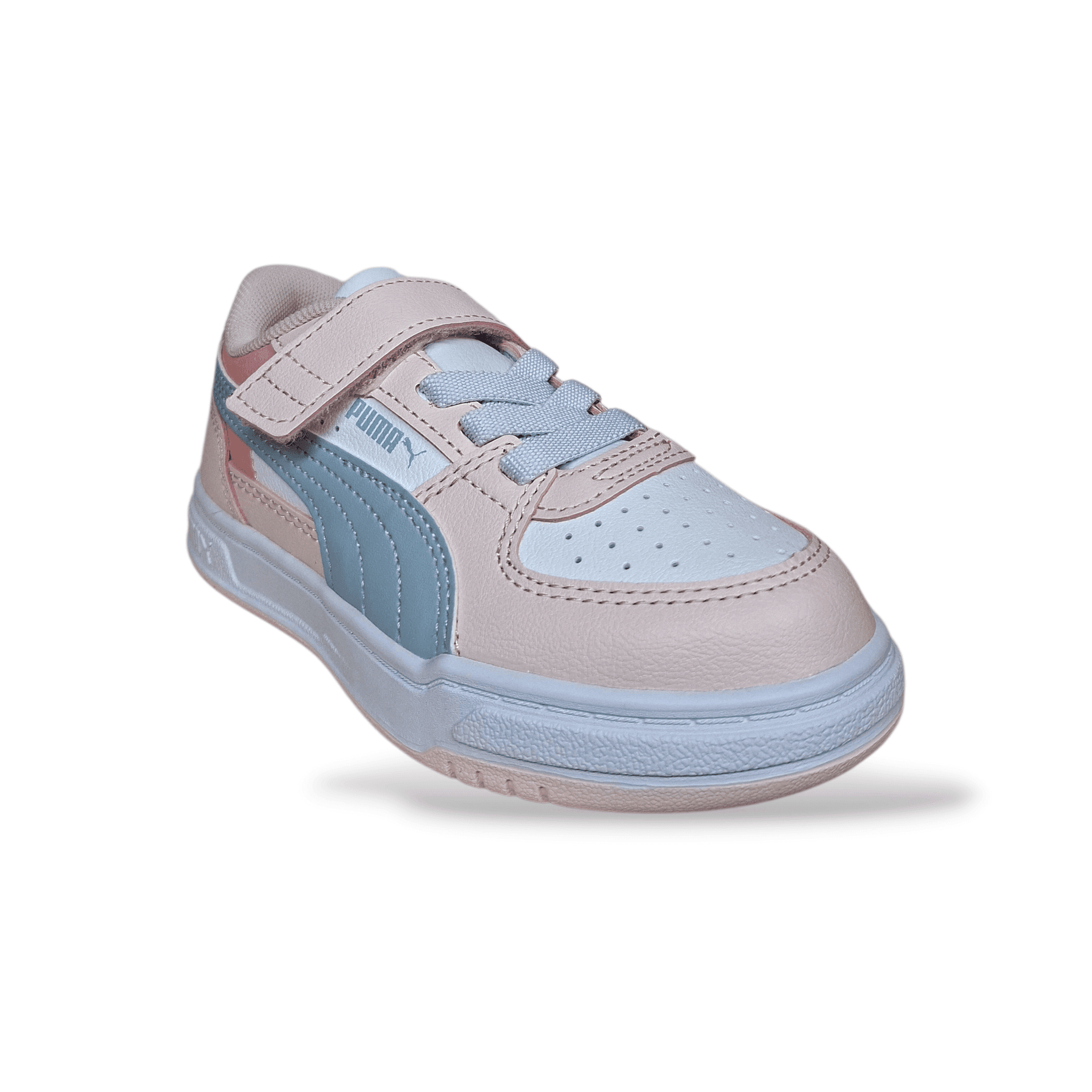 Sneakers bambina PUMA Caven rosa bianco celeste con velcro in Ballerine Scarpetteria Gica - Trani, commercioVirtuoso.it