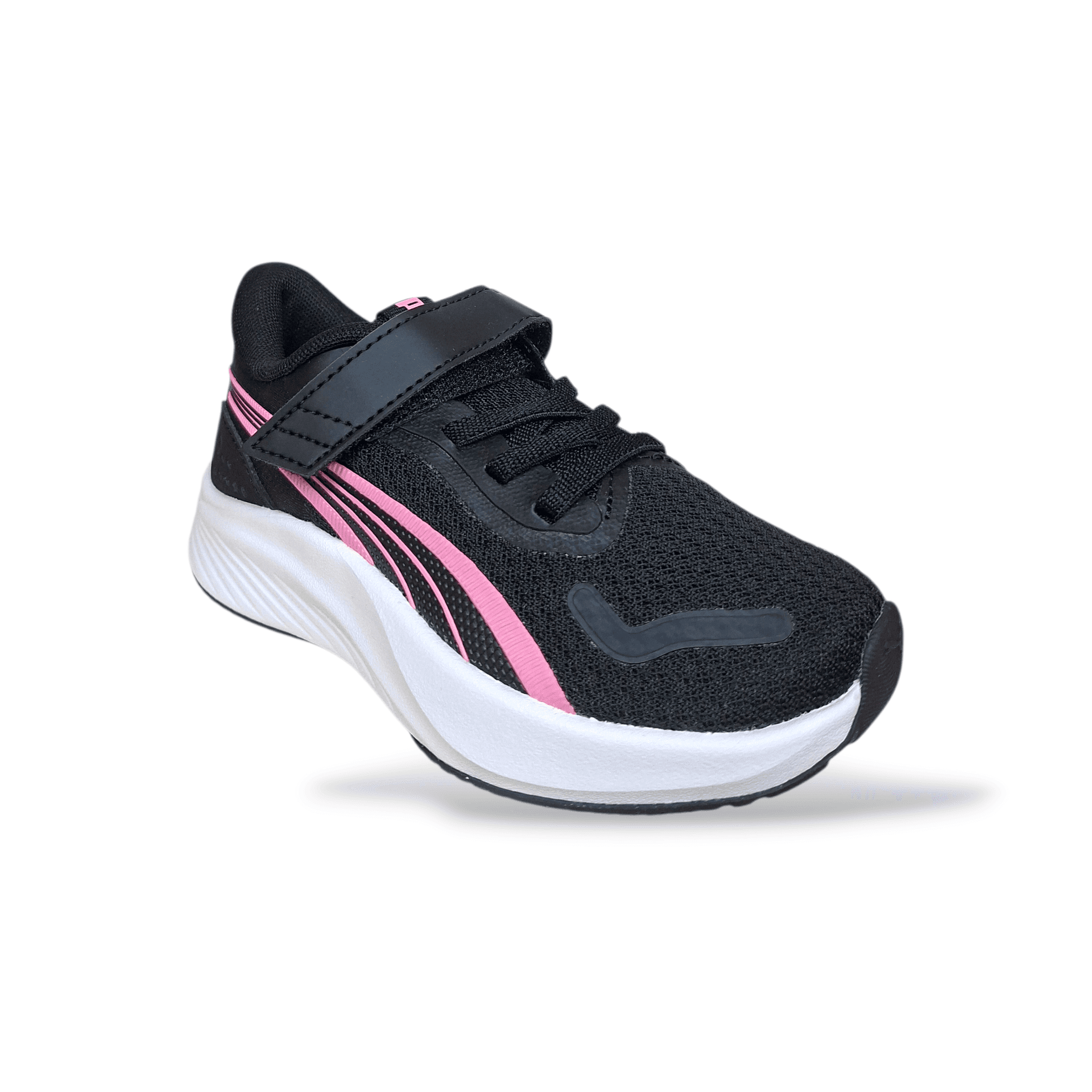 Sneakers bambina PUMA Pounce Lite nero fucsia con velcro in Ballerine Scarpetteria Gica - Trani, commercioVirtuoso.it
