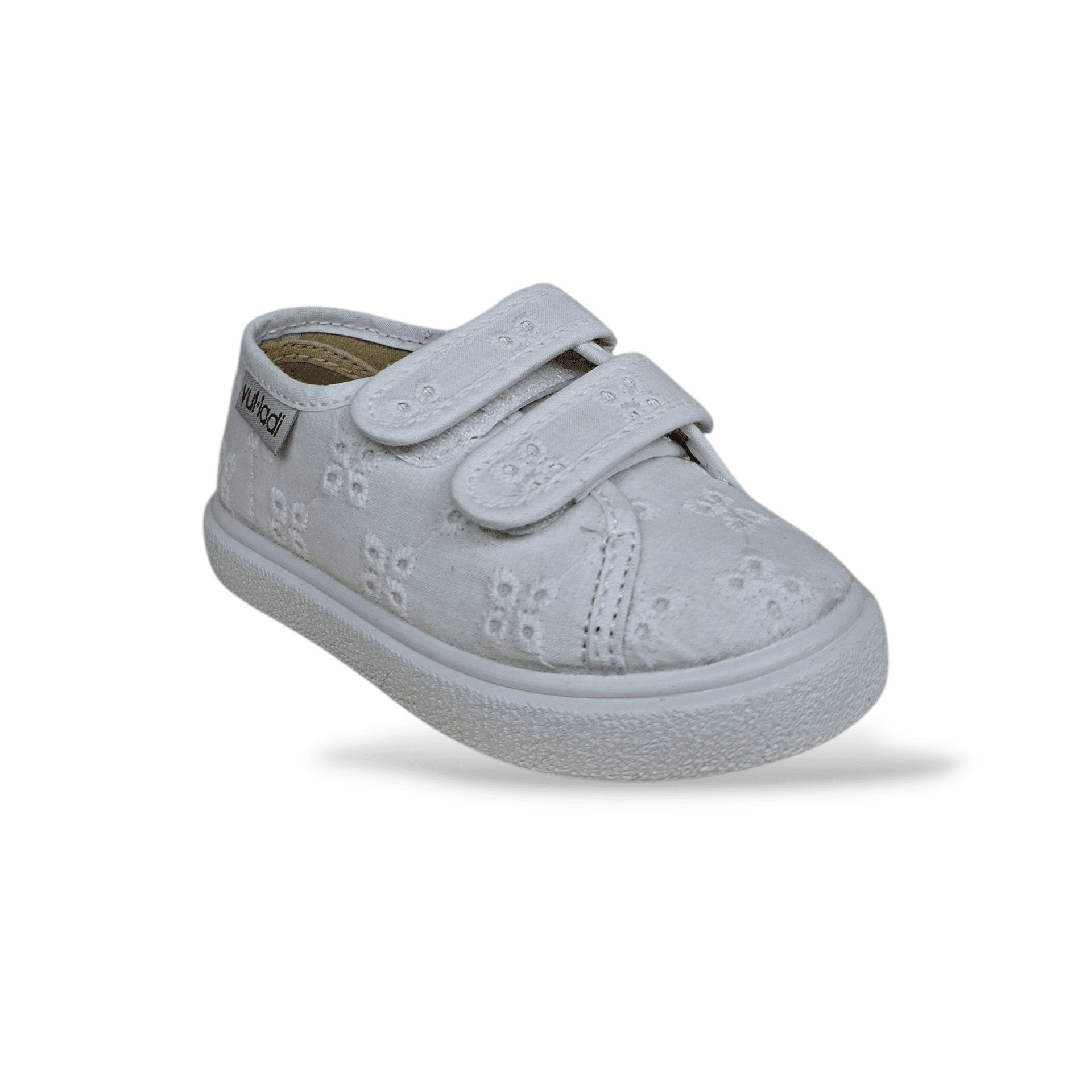 Sneakers bambina VUL-LADI bianco sangallo velcro casual in Ballerine Scarpetteria Gica - Trani, commercioVirtuoso.it