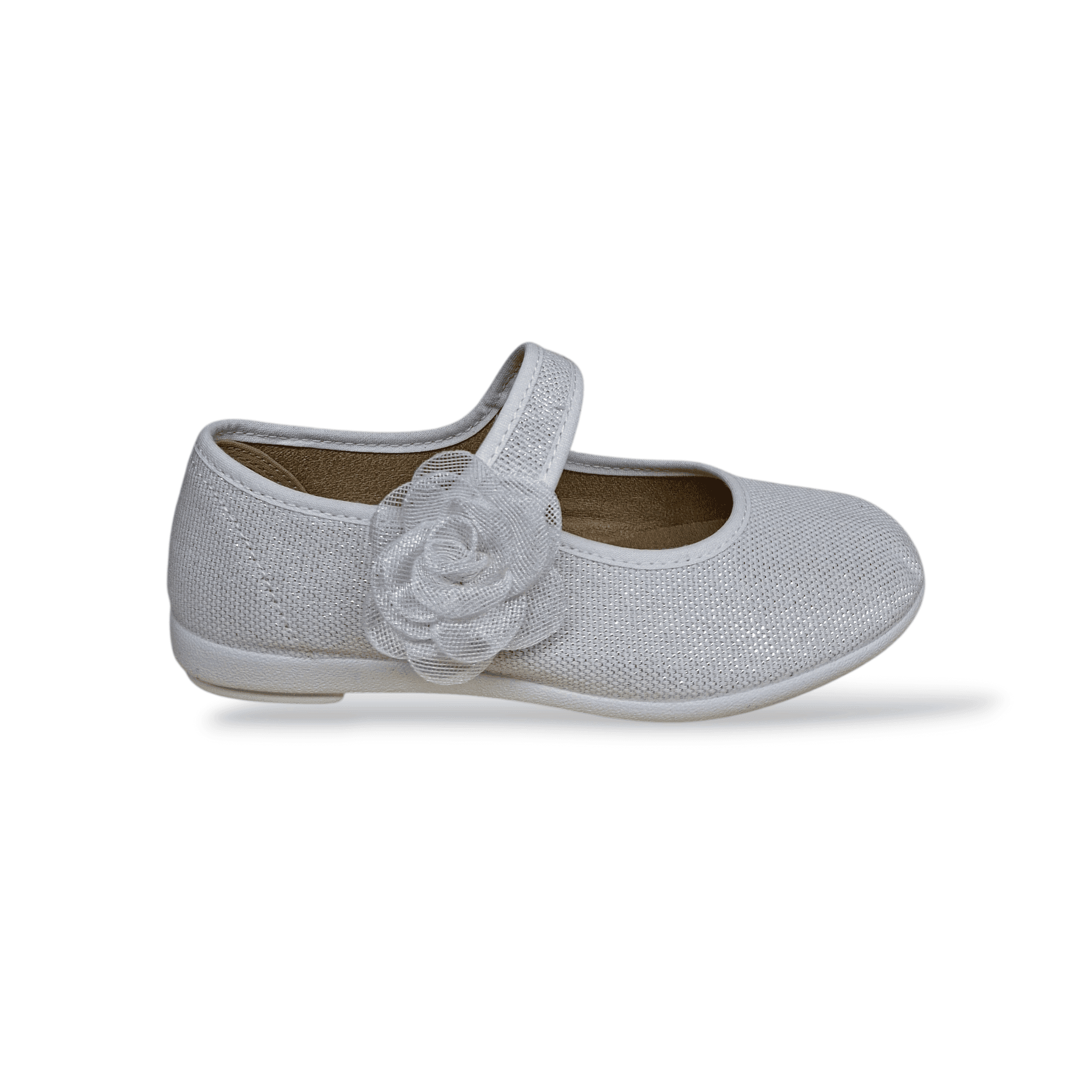 Ballerine bambina VUL-LADI bianco velcro fiore pizzo cerimonia eleganti in Ballerine Scarpetteria Gica - Trani, commercioVirtuoso.it