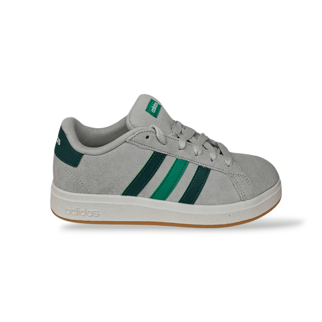 Sneakers bambino Adidas Grand Court grigio verde sportive - 9