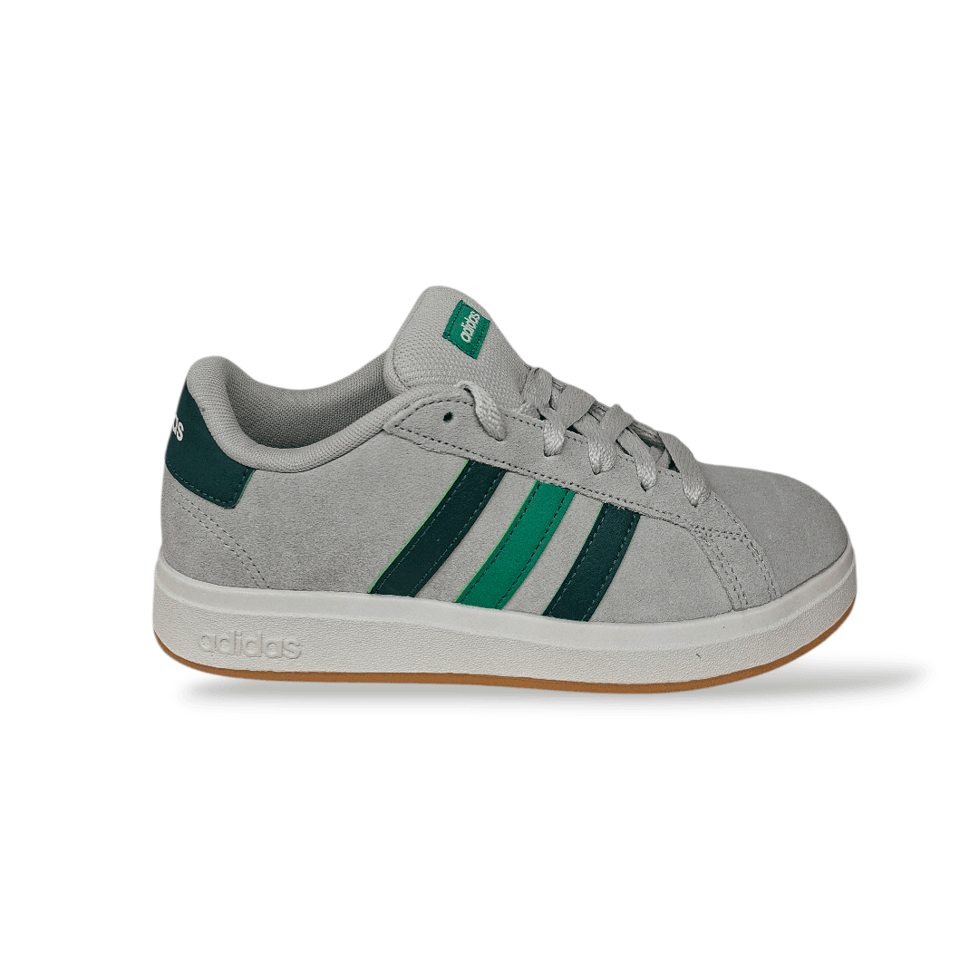 Sneakers bambino Adidas Grand Court grigio verde sportive - 6