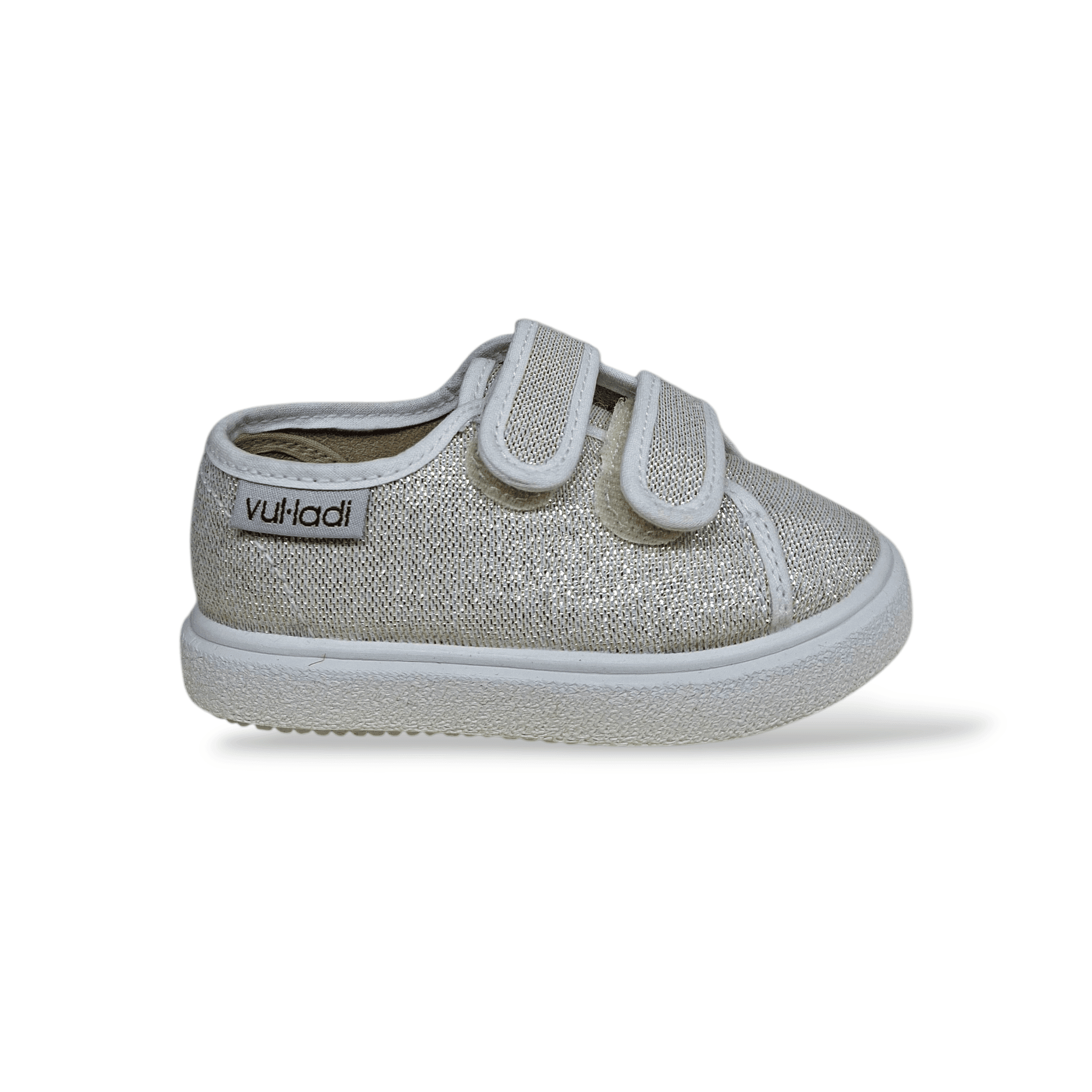 Sneakers Bambina Bianco Glitter VUL-LADI con Velcro – Scarpe Casual Scuola Taglie 21-30