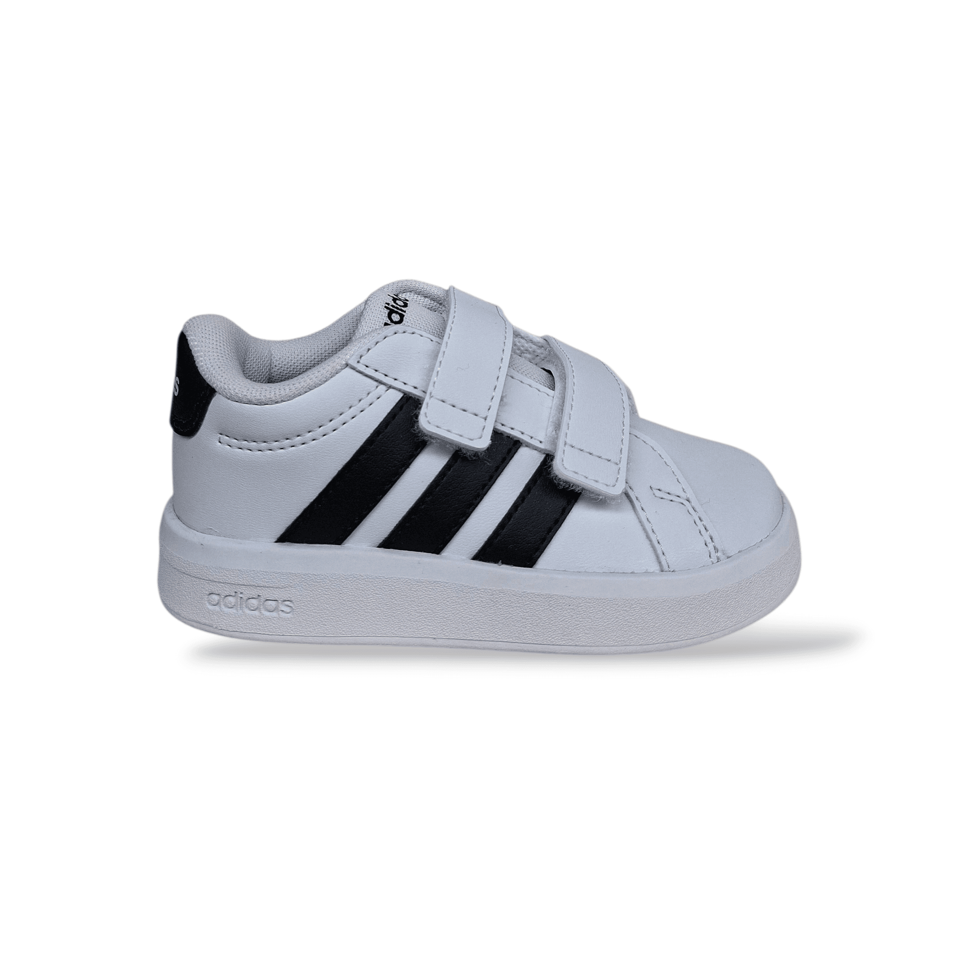 Sneakers bambino Adidas Grand Court bianco nero sportive - 8