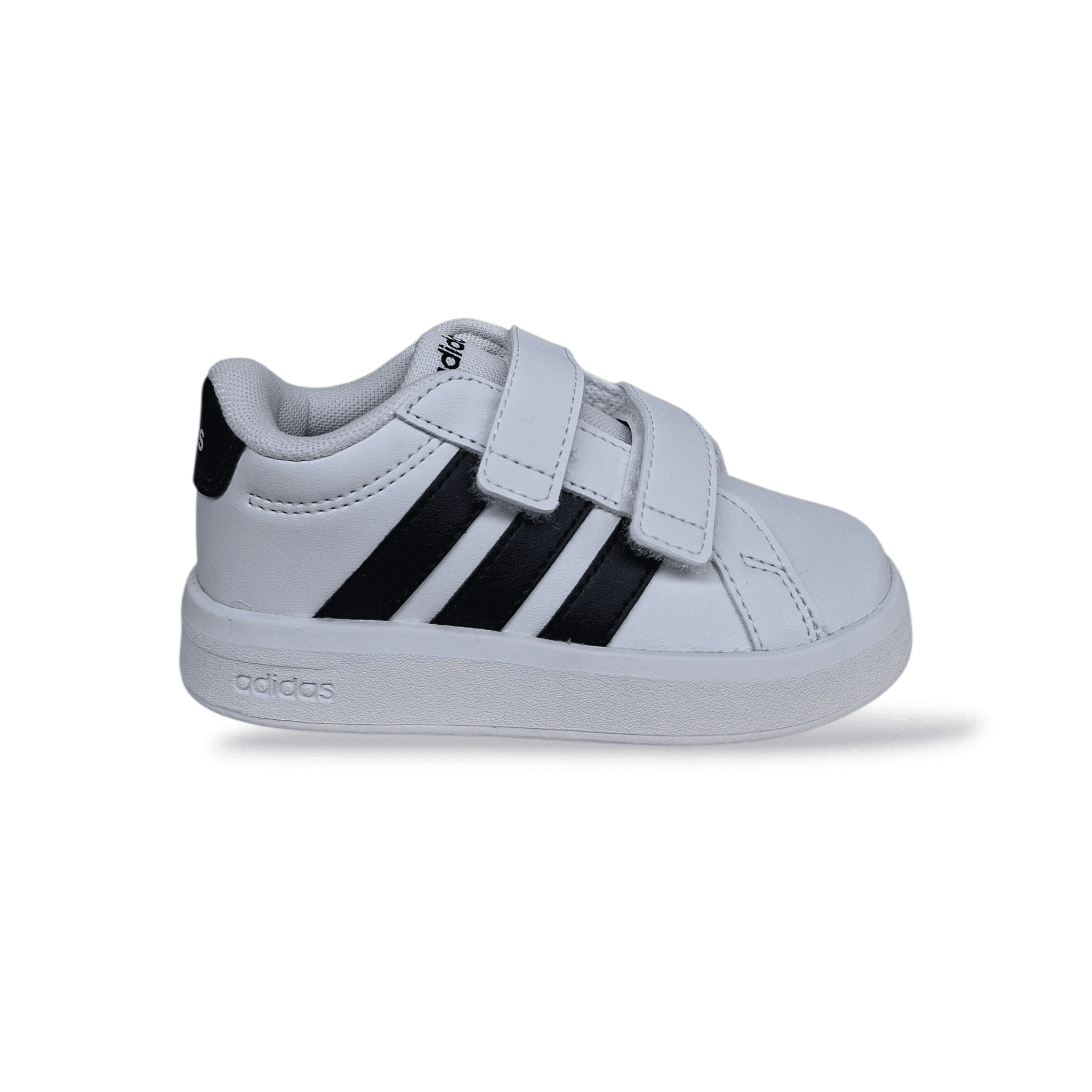 Sneakers bambino Adidas Grand Court bianco nero sportive - 6